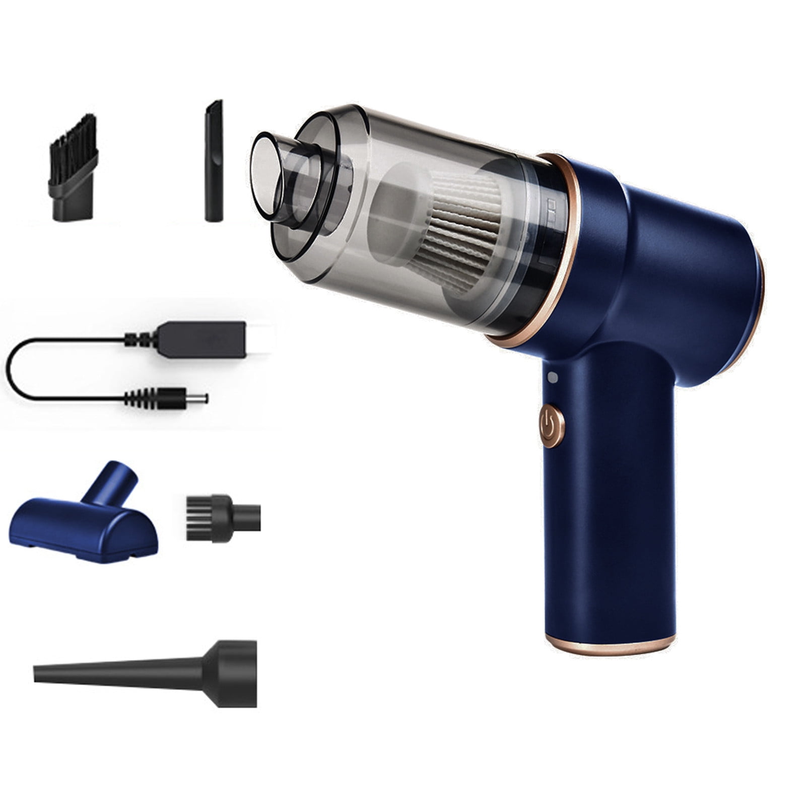 Uiz Merueh Car Vacuum Wet and Dry Handheld Car Vacuum Portable Cordless Powerful Suction Hand Vac Hand Held Vacuum Cleaner for Car Home Office