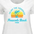 thumbnail image 4 of Inktastic Summer Enjoy the Sunshine Pensacola Beach Florida in Blue Women's Plus Size T-Shirt, 4 of 5