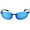 Open Road Blue, variant on "The Influencer" Sport Wrap Polarized Sunglasses for Men and Women - Lightweight Frames - Cyan