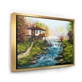thumbnail image 3 of Traditional Bulgarian River and House 40 in x 30 in Framed Painting Canvas Art Print, by Designart, 3 of 5