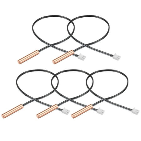 5 Pcs 20K NTC Thermistor Probe 15.7 Inch Copper Temperature Temp Sensor