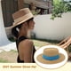 thumbnail image 4 of Sombrero de paja Minnieouse de verano de ala ancha transpirable Caqui Azul para acampar, 4 of 6