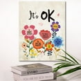 thumbnail image 3 of It''s Ok Wall Art Canvas,Inspirational Quotes Framed Canvas Wall Art for Kids Girls Room Wall Decor,Encouragement Gifts for Girls Daughter-Flower, 3 of 5