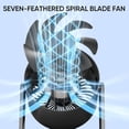 thumbnail image 4 of Smart Digital Display Touch Desktop Fan With LED Display, USB Desk Table Fan, Smart Table Fans, 100Speeds, Silent Air Circulator Fans, 120° Adjustable Head Tilt, Mini Desktop Cooler for Indoor (Black), 4 of 7