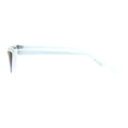 thumbnail image 4 of Womens Narrow Retro Mod Cat Eye Plastic Sunglasses White Rainbow Mirror, 4 of 4