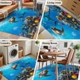 thumbnail image 6 of Summer Marine Life Rectangle&nbsp;Area Rug&nbsp;4x6 ft Modern Turtle Shark Coral Fish Washable Rugs for Living Room, Non Slip Soft Carpet for Bedroom Entryway Dining Room, 6 of 9