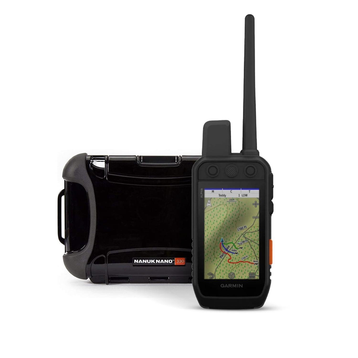 Garmin Alpha 300i GPS Dog Tracker Bundle with Satellite Communication and Waterproof Hard Case (2 Items)