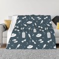 thumbnail image 3 of Throw Blanket for Couch, ice cream hat sunglasses Super Soft Fuzzy Comfy Warm Throw Blanket, Cuteness Lightweight Cozy Plush Flannel Blanket & Throws for Sofa and Bed All Season, 3 of 5
