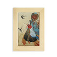 thumbnail image 1 of Swallows Chinese Antique Illustrator Desktop Display Photo Frame Picture Art Painting 5x7 inch, 1 of 3