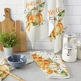 thumbnail image 2 of Autumn Watercolor Pumpkin Leaves Microfiber Towel Absorbent Kitchen Cleaning Cloth Dish Towel Household Cleaning Towel, 2 of 7