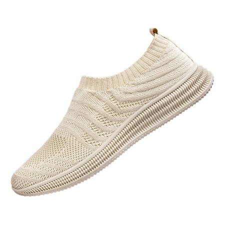 

XIAQUJ Men s Casual Shoes 2024 Spring and Summer New Fly Woven Mesh Breathable Fashion Walking Simple Lazy Shoes Sneakers for Men 2024 White 9.5(43)