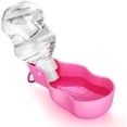 thumbnail image 1 of Botella de agua para perros Botella de agua de viaje para Accesorio de soporte Tazón para botella de bebida de viaje para perros y gatos, Taza para beber al aire libre para mascotas Rosa oso de fresa Juguete, 1 of 6