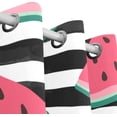 thumbnail image 3 of Coolnut Watermelon Black White Stripe Thermal Insulated Blackout Grommet Window Curtain Panels 84x55 inch Room Darkening Curtain Set 2 Panels for Living Room Bedroom, 3 of 6