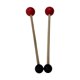 thumbnail image 2 of 2 piezas de mazos para cuencos tibetanos, de doble cabeza, multiusos, con agarre cómodo para percusión. redondo rojo y negro, 2 of 9