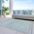 thumbnail image 6 of Addison Rugs Chantille Indoor/Outdoor Transitional Stripes Teal Washable Rectangle Rug, 10' x 14', 6 of 6