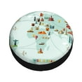thumbnail image 4 of Xecao World Travel Map for Tire Covers: Waterproof, dust-proof, and universally fitting for trailers, SUVs, 4 of 8