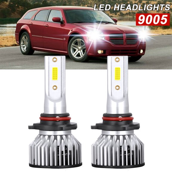 2pcs LED Headlight Bulbs 9005 High Beam For Chevy Silverado 1999-2002 Suburban/Tahoe Super Bright 6000K White