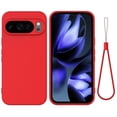thumbnail image 1 of For Google Pixel 10 Pro Case Liquid Silicone Phone Back Cover with Hand Strap - Green, 1 of 5