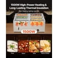 thumbnail image 3 of Stainless Steel Electric Bain Marie Food Warmer 1500W, 6-Pan Commercial Steam Table with Lid & Ladles, Countertop Buffet Warmer for Catering and Restaurants, 3 of 10