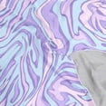 thumbnail image 4 of Lavender Zebra Print Women's Fashion Soft Scarf Square Satin Head Scarf Neck Scarf Head Hair Wraps, 4 of 6