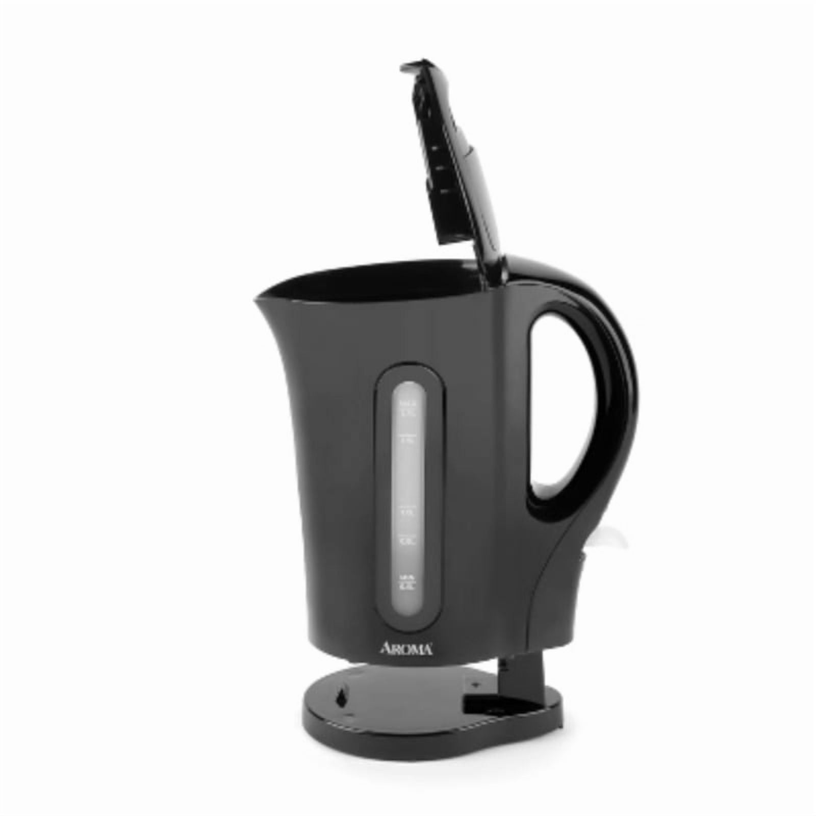 1.7L Electric Kettle - Black: Dripless Spout, 1500W, Water Level Viewer