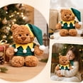 thumbnail image 5 of LXGGDDO Christmas Teddy Bear Stuffed Animal - Adorable Xmas Plush Toy with Hat and Scarf - Soft and Cuddly Winter Companion for Kids and Seniors - 10 inch, 5 of 6