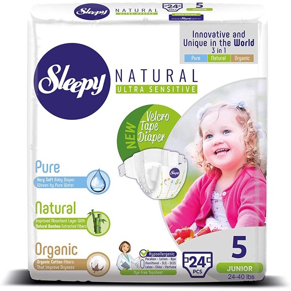 Sleepy Natural - Baby Diaper - 5|Junior