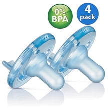 Philips AVENT - Soothie Pacifier, (4-Pack) 0-6 Months, Blue SCF190/03