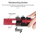 thumbnail image 2 of Woodworking Scriber Positioning Scribing Gauge Ruler Aluminum Alloy Measuring Tool with Metric and Imperial Scales, 2 of 8