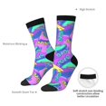 thumbnail image 6 of Honeii Disco Roller Skates Print Adult Socks,Crew Socks,Casual Calf Socks,Daily Wear Socks for Men & Women, Perfect for Sports, Casual and Everyday Use, 6 of 6