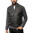 thumbnail image 4 of X RAY JEANS Mens Lightly Insulated Full-Zip Sweater Jacket, Black/Charcoal, M, 4 of 8
