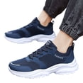 thumbnail image 3 of Sngxgn Men's Lightweight Running Shoes Breathable Sport Air Fitness Gym Jogging Sneakers(Blue,42), 3 of 8