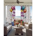 thumbnail image 6 of Happy Birthday Blackout Curtains for Bedroom Living Room Darkening Curtains 54 Inch Long Cartoon Colorful Balloon Gift Funny Short Curtain for Small Window Treatment Grommet Drapes 42"x54"x2, 6 of 9