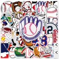 thumbnail image 1 of 50 pegatinas de béisbol, tatuajes de béisbol de vinilo impermeables para niños y adultos, calcomanías deportivas para botellas de agua para portátiles de snowboard, 1 of 5
