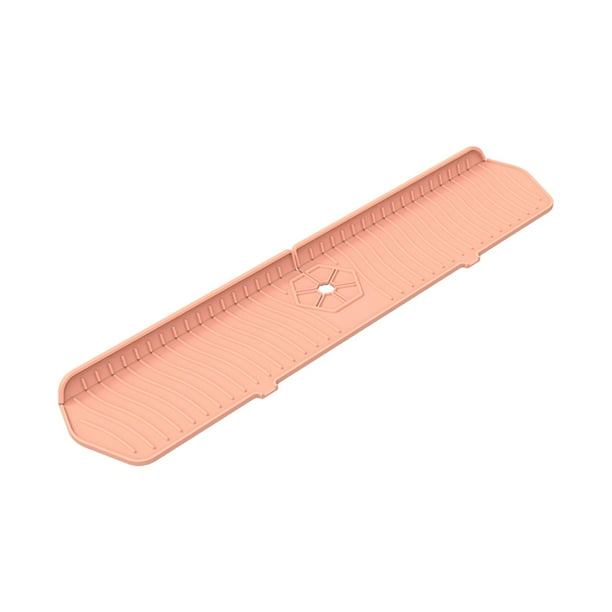 Protector absorbente para grifo grande, antideslizante, reutilizable, para fregadero de cocina rosa