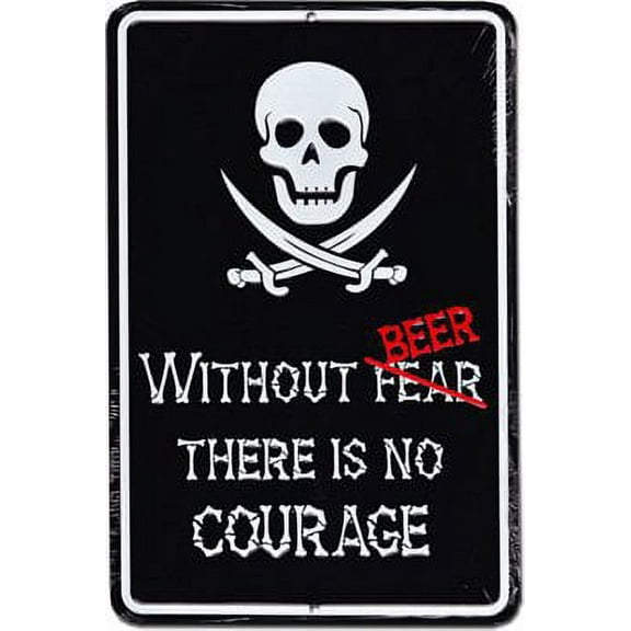 Without Beer Metal Parking Sign