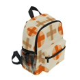 thumbnail image 2 of FORMRS Kids School Backpack with Front Zippered Pocket 12" Student Travel Daypack, Beige Geometric Pattern, 2 of 6