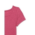 thumbnail image 2 of Wonder Nation Girls Short Sleeve Square Neck Ribbed T-Shirt, Sizes 4-18 & Plus, 2 of 3