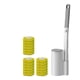 thumbnail image 4 of Cepillo de baño desechable, accesorios para inodoro con recambios, compacto, para montar en la pared. Amarillo, 4 of 8