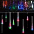 thumbnail image 7 of Outdoor Christmas Lights - 12 Inch 8 Tubes, Waterproof LED Meteor Shower Icicle Lights, Rain Drop String Lights for Christmas Party, Tree & Yard Decor (Multicolor), 7 of 7
