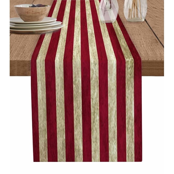 Vintage American Flag Table Runner 48 Inches, Shabby US Star Strips Flag Bed Runner Dresser Scarves Tabletop for Indoor Outdoor Parties/Ceremony/Banquet, 13" x 48"