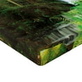thumbnail image 2 of Ambesonne Scenery Fitted Sheet, Spring Botanic Forest, Twin XL Size, Green and White, 2 of 3