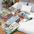 thumbnail image 5 of Red Truck and Snowman Christmas Blanket – Winter Holiday Throw with Cardinals, Snowy Trees, and Festive Gifts – Birthday or Christmas Gift for Women, Men, and Kids, 5 of 6