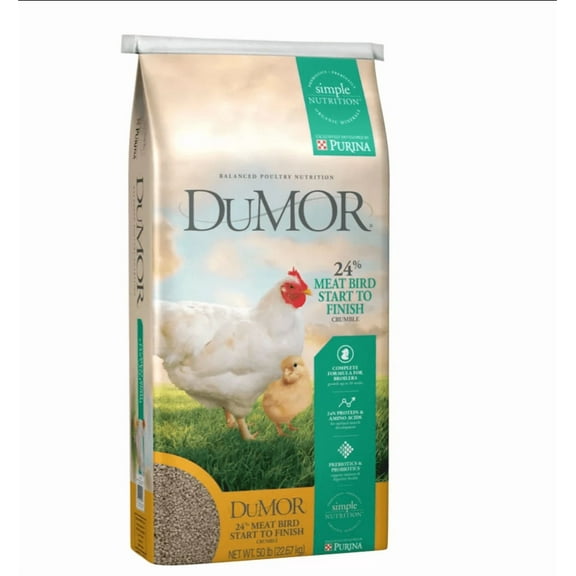 DuMOR Meat Bird Crumbled Poultry Feed 50 lb