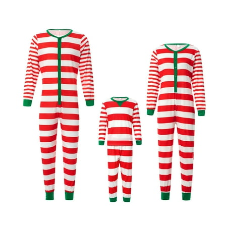 

Matching Family Pajamas Sets/Onesie Pajama Christmas PJ s Holiday Nightwear with Long Pants/Button Jumpsuit Sleepwear