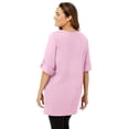 thumbnail image 2 of Woman Within Plus Size Perfect Roll-Tab-Sleeve Notch-Neck Tunic, 2 of 3