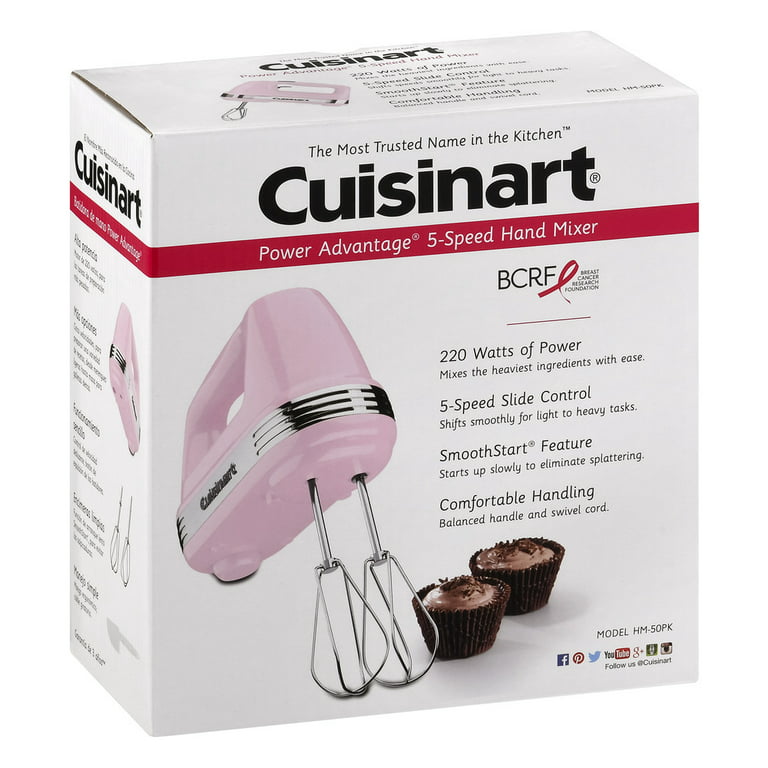 Cuisinart 5-Speed Light Pink Hand Mixer at