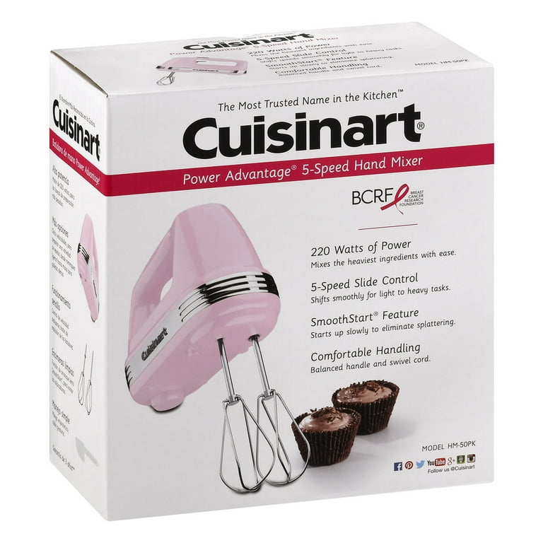 Cuisinart HM-50PCH Pink Champange 5-speed Power Advantage Hand Mixer - Bed  Bath & Beyond - 8272659