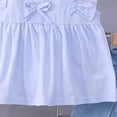 thumbnail image 6 of Yutgune Toddler Baby Girl Summer Cotton Outfits Sleeveless Ruffle Tops and Denim Shorts 2 Piece Clothing Set, 6 of 7