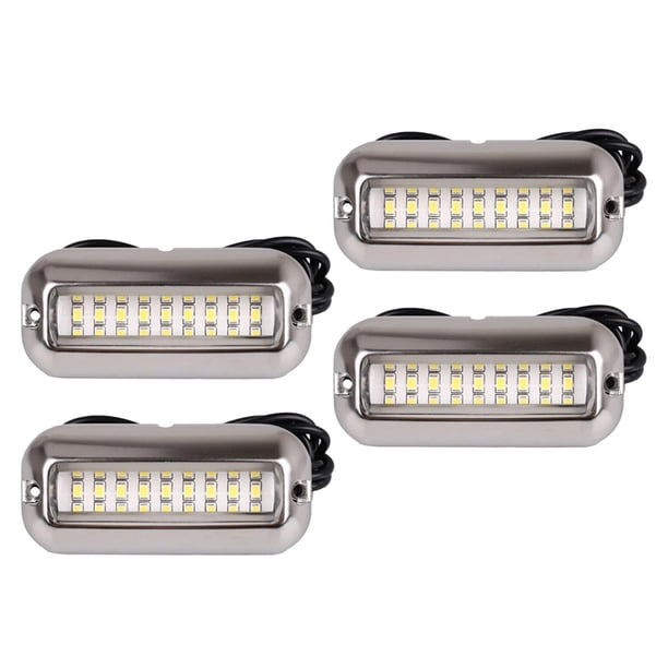 Luces de popa para barco de 4 piezas, fáciles de instalar, luz LED marina para barco Luz roja
